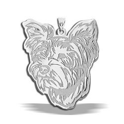 Yorkshire Terrier Dog Portrait Charm or Pendant