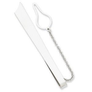 Engravable Sterling Silver Tie Bar