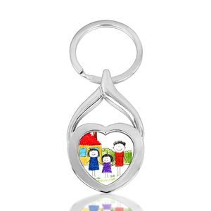 Stainless Steel Engravable Heart Laser Keychain