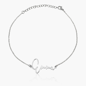 Exclusive Personalized Modern Script Name Anklet   Ankle Bracelet   Adjustable Size