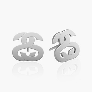 Interlocking Initial Earrings