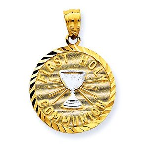 14k Two Tone Communion Chalice Pendant