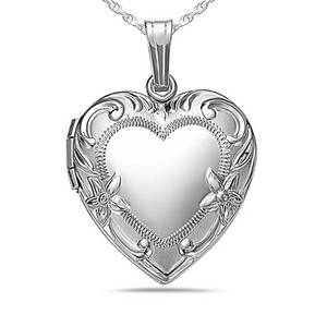 Sterling Silver Heart Photo Locket