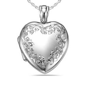 Sterling Silver Premium Weight Heart Photo Locket