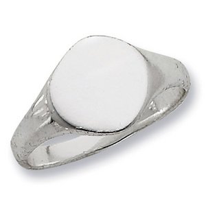 Sterling Silver Women s Round Signet Ring