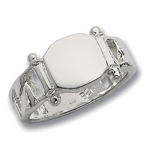 Sterling Silver Women s Square Signet Ring