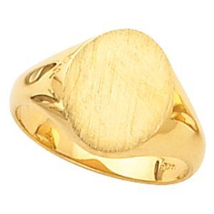 14K Gold Women s Oval Signet Ring