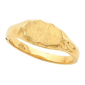 14K Gold Women s Oval Signet Ring