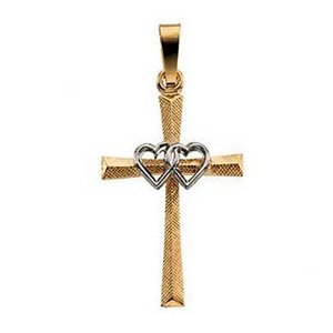 14K Yellow Gold Cross Pendant