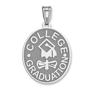 College Graduation Oval Pendant