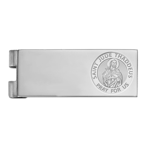 Stainless Steel Engravable Saint Jude Money Clip