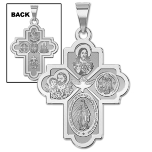 4 Way Cross Religious Medal   EXCLUSIVE 