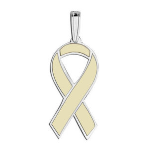 Awareness Ribbon Cream Color Charm