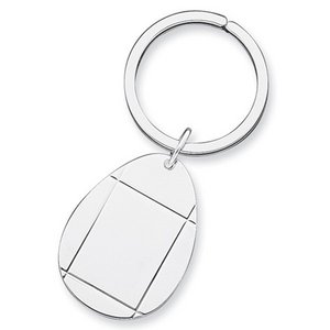 Engravable Sterling Silver Keychain