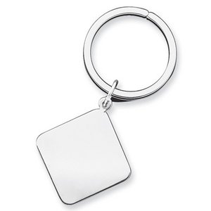 Engravable Sterling Silver Keychain