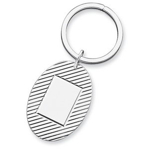 Engravable Sterling Silver Keychain