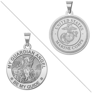 My Guardian Angel Doubledside MARINES Religious Medal  EXCLUSIVE 