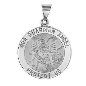 Round Guardian Angel Medal