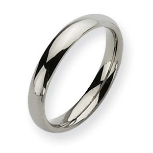 Titanium Polished Comfort Fit 4mm Wedding Band