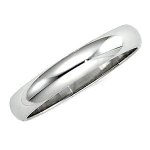 Sterling Silver 3mm Half Round Wedding Band