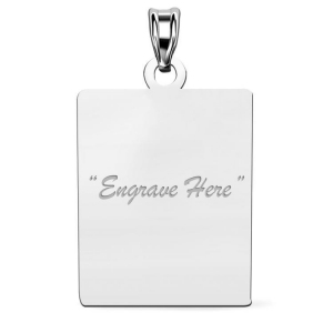 Engravable Rectangle Pendant or Charm