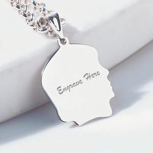 Engravable Child s Face or Pendant