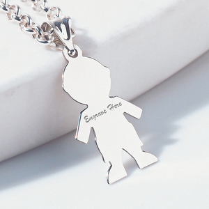 Engravable Boy Pendant or Charm