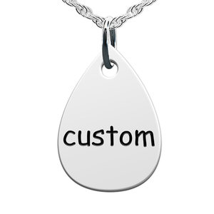 Custom Mom Teardrop Shaped Charm