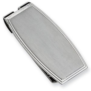 Engravable Stainless Steel Money Clip