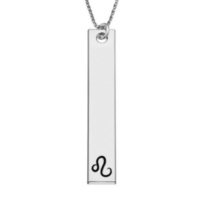 Leo Symbol Vertical Tag Pendant