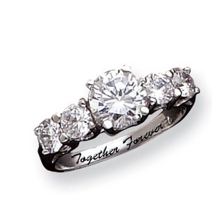 Sterling Silver Cubic Zirconia Promise Ring