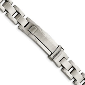 Custom Engraved Stainless Steel Men s Brushed ID Bracelet