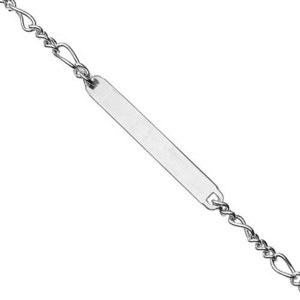 Custom Engraved Stainless Steel Women s Figaro Link ID Bracelet