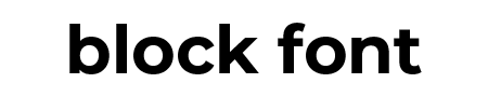 Block Font